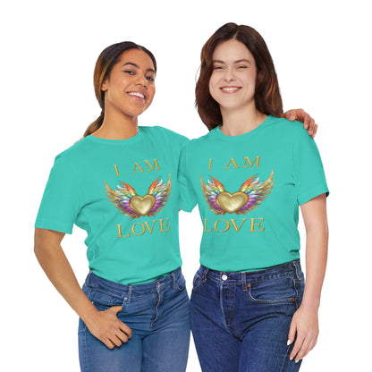 I am Love Angel Wings Short Sleeve Tee