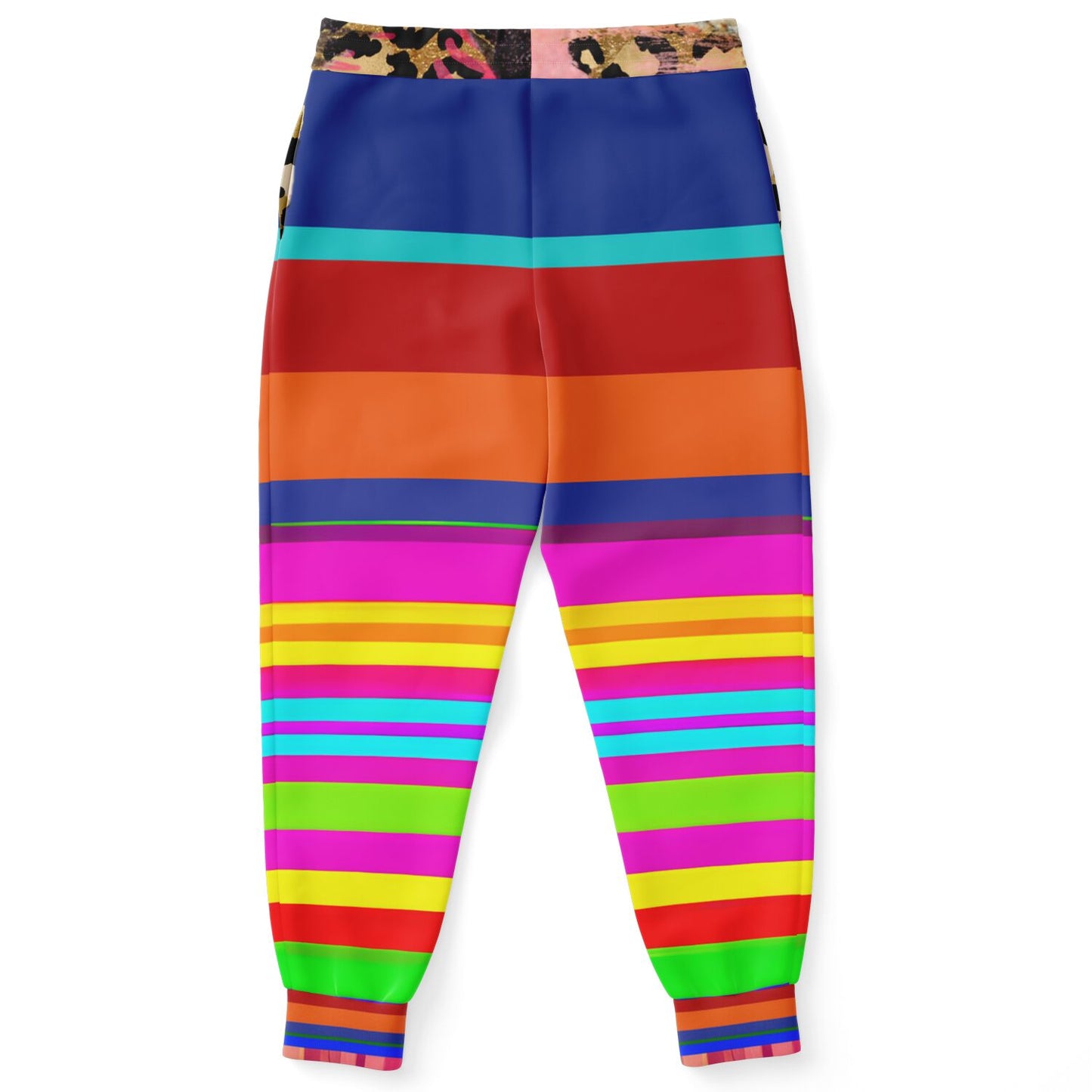 Gaia Mother Earth Dayglo Striped Eco-Poly Unisex Joggers