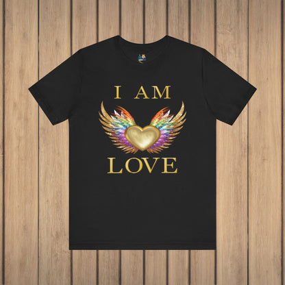 I am Love Angel Wings Short Sleeve Tee