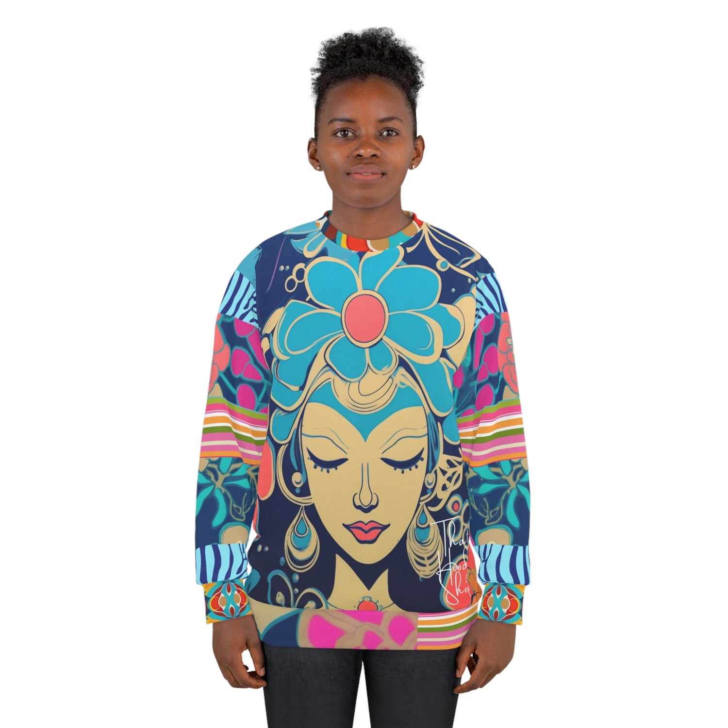 Sudadera unisex Blue Divine Floral Girl