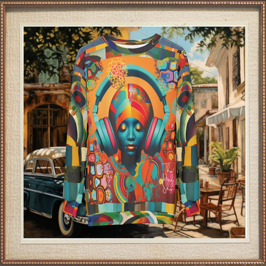 Afro Pop Girl Abstract Mosaic Print Unisex Sweatshirt