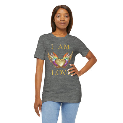 I am Love Angel Wings Short Sleeve Tee