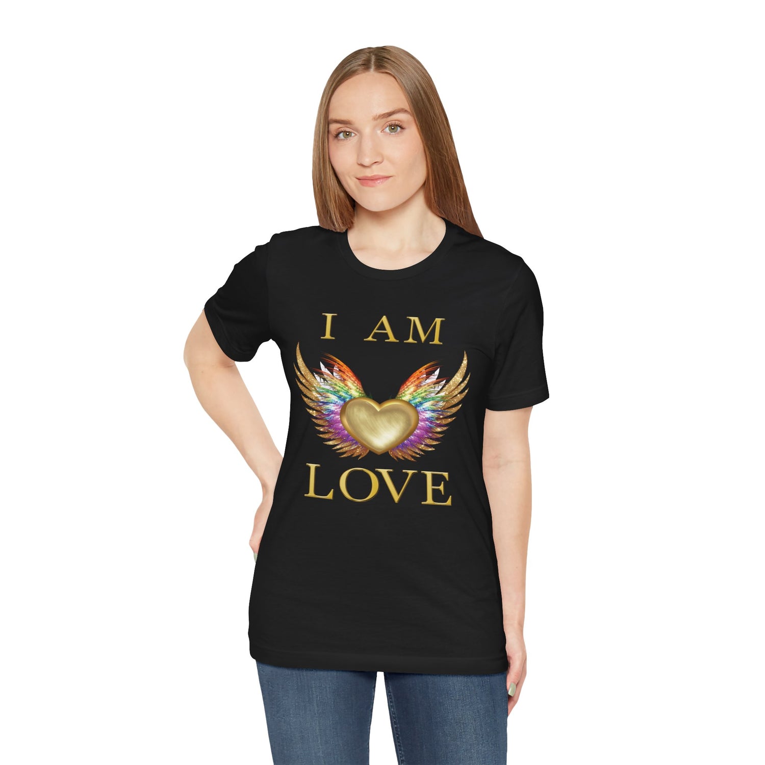 I am Love Angel Wings Short Sleeve Tee