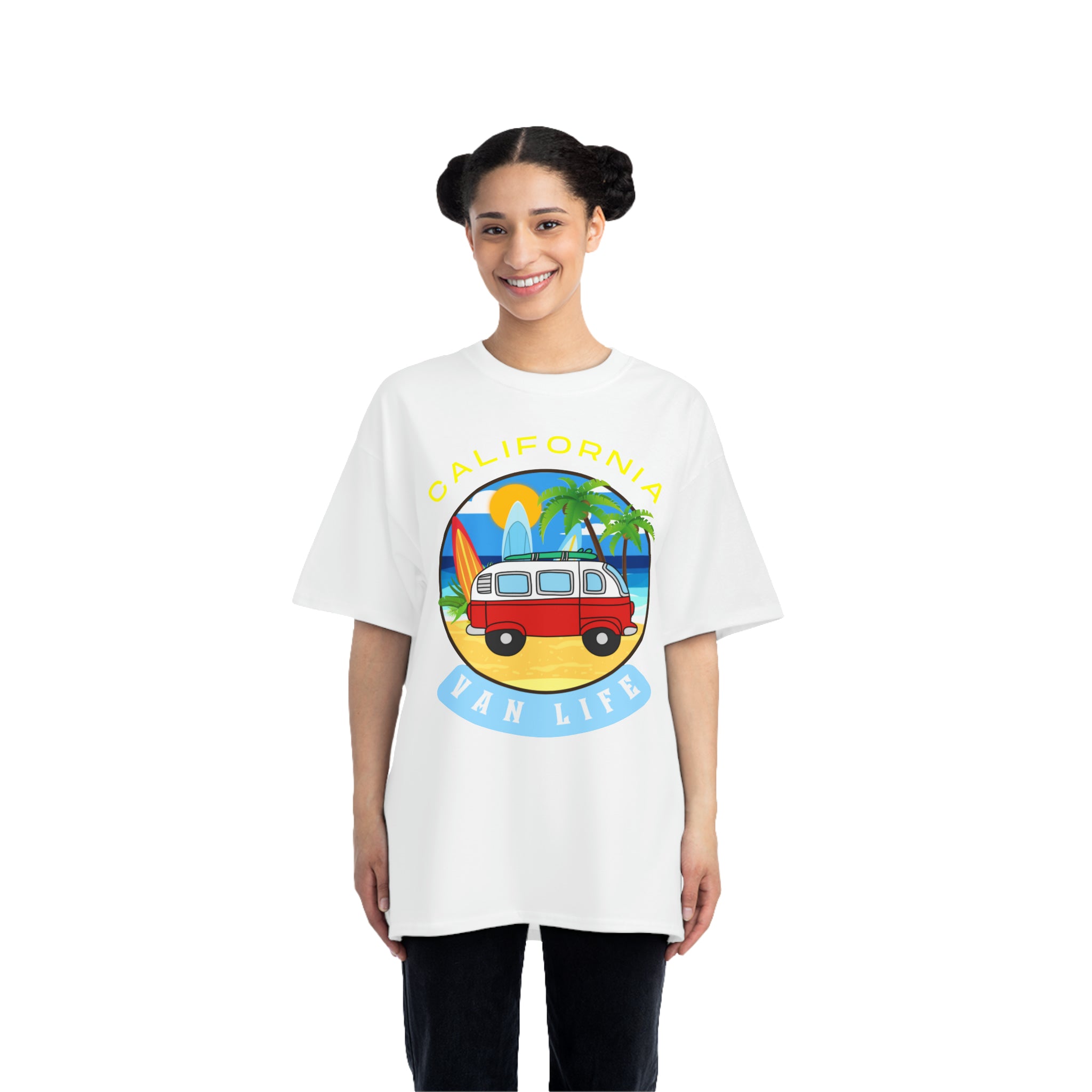 Camiseta de peso pesado Van Life California