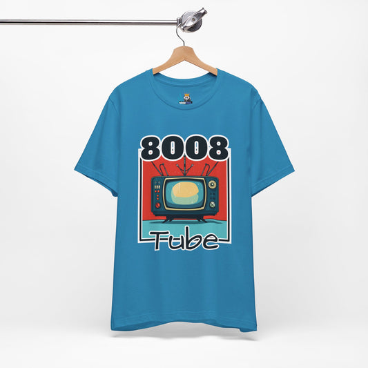 8008 Tube Vintage TV Print Unisex Short Sleeve Tee