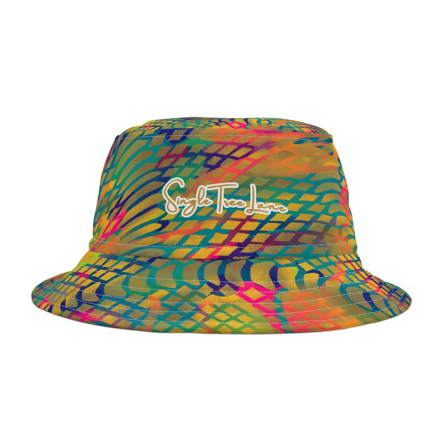 Snakeskin in Rainbow Vibrant Tie-Dye Bucket Hat