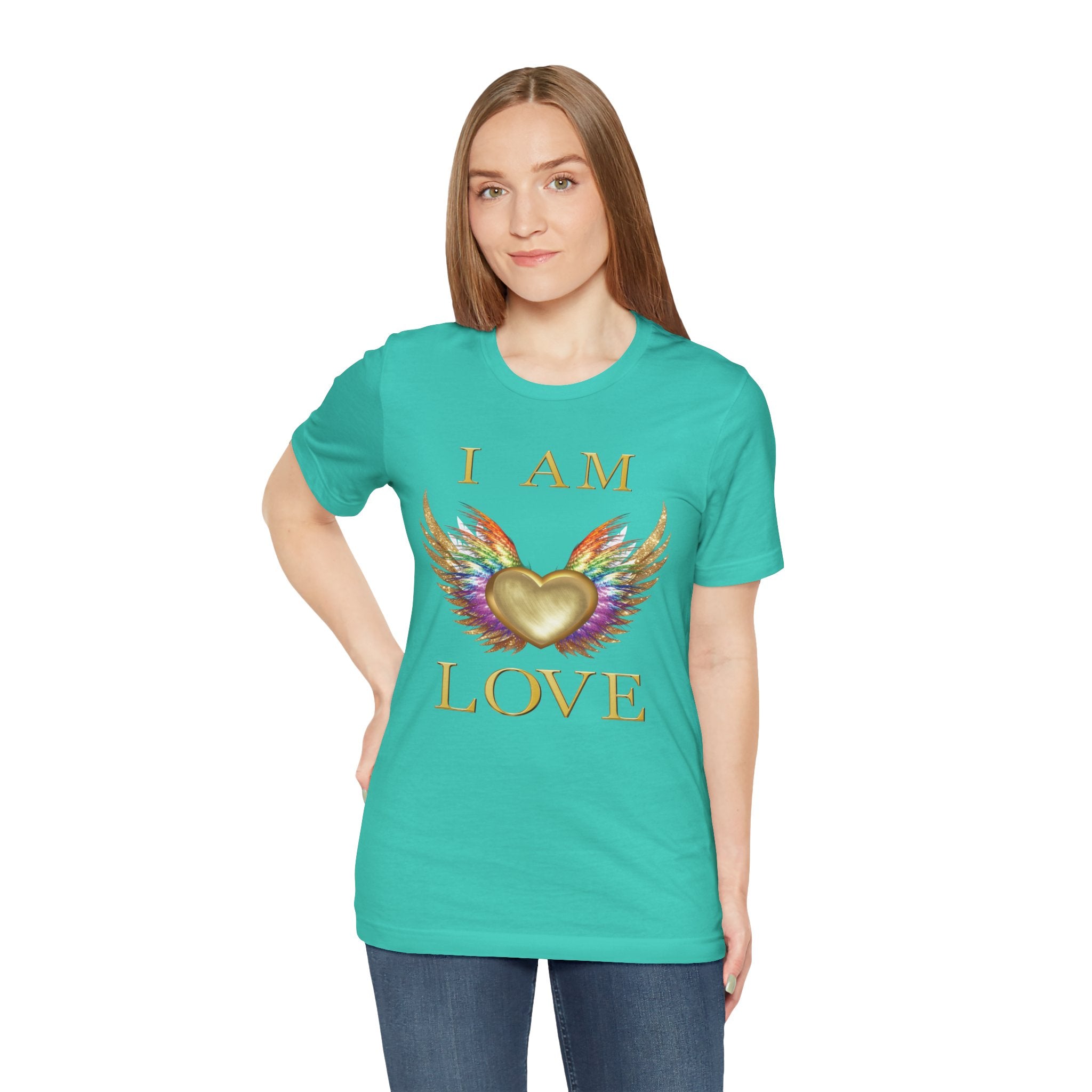 I am Love Angel Wings Short Sleeve Tee