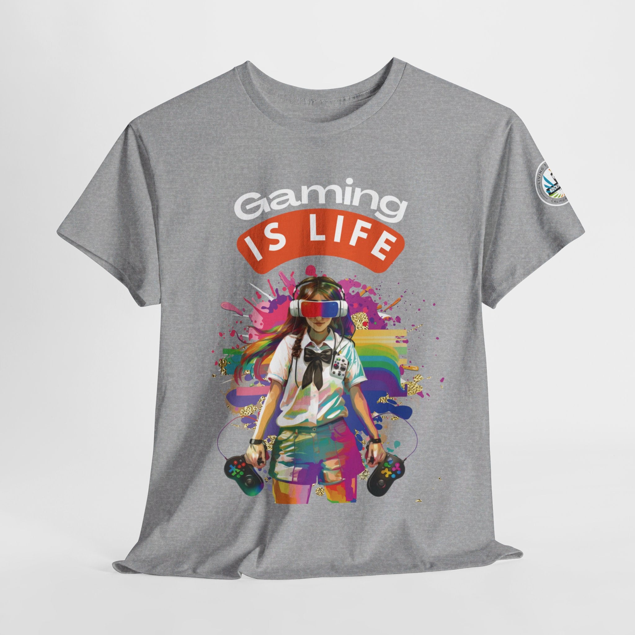 Gaming is Life - Girl Gamer Unisex Heavy Cotton Tee