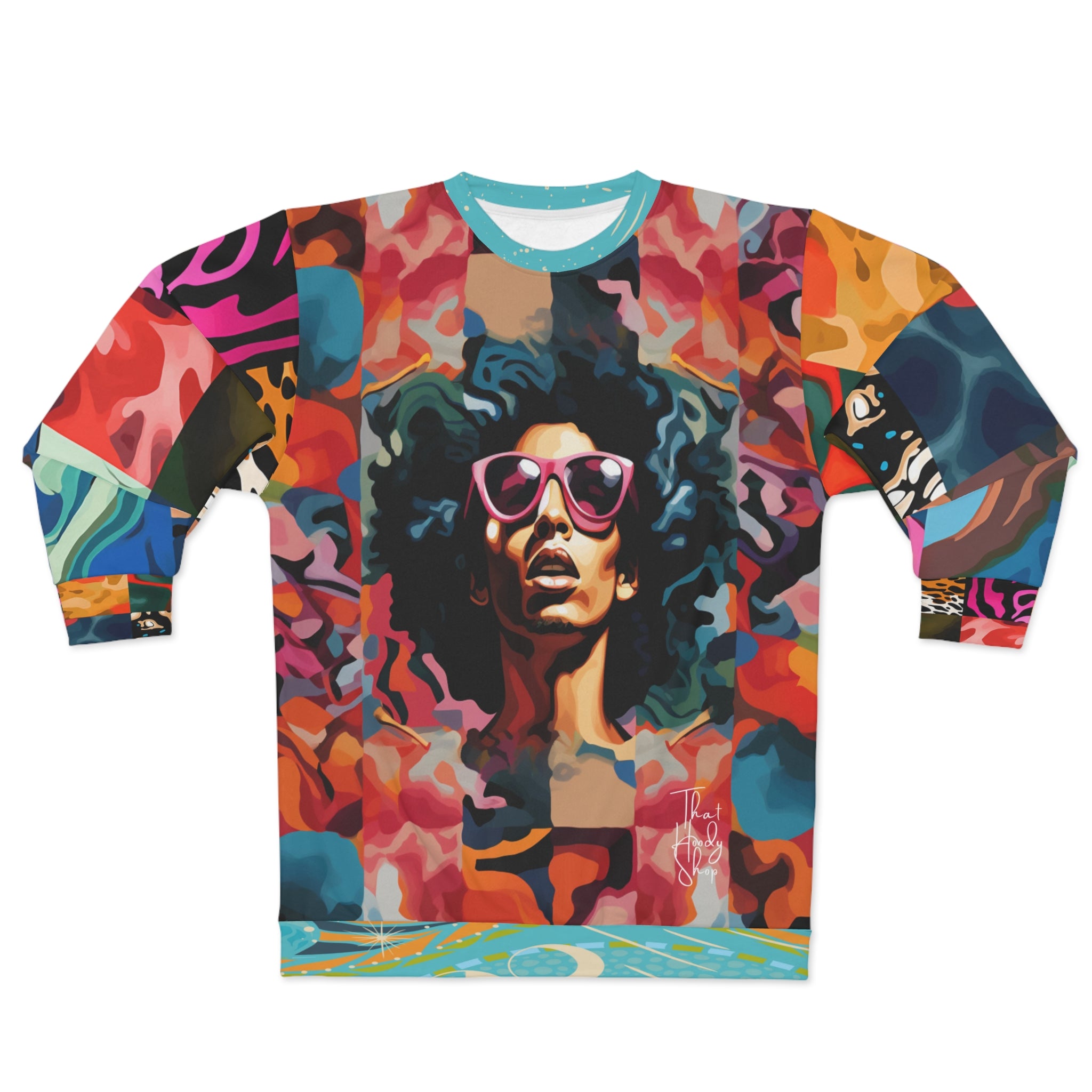 Black Jesus Pop Art Patchwork Unisex Sweatshirt