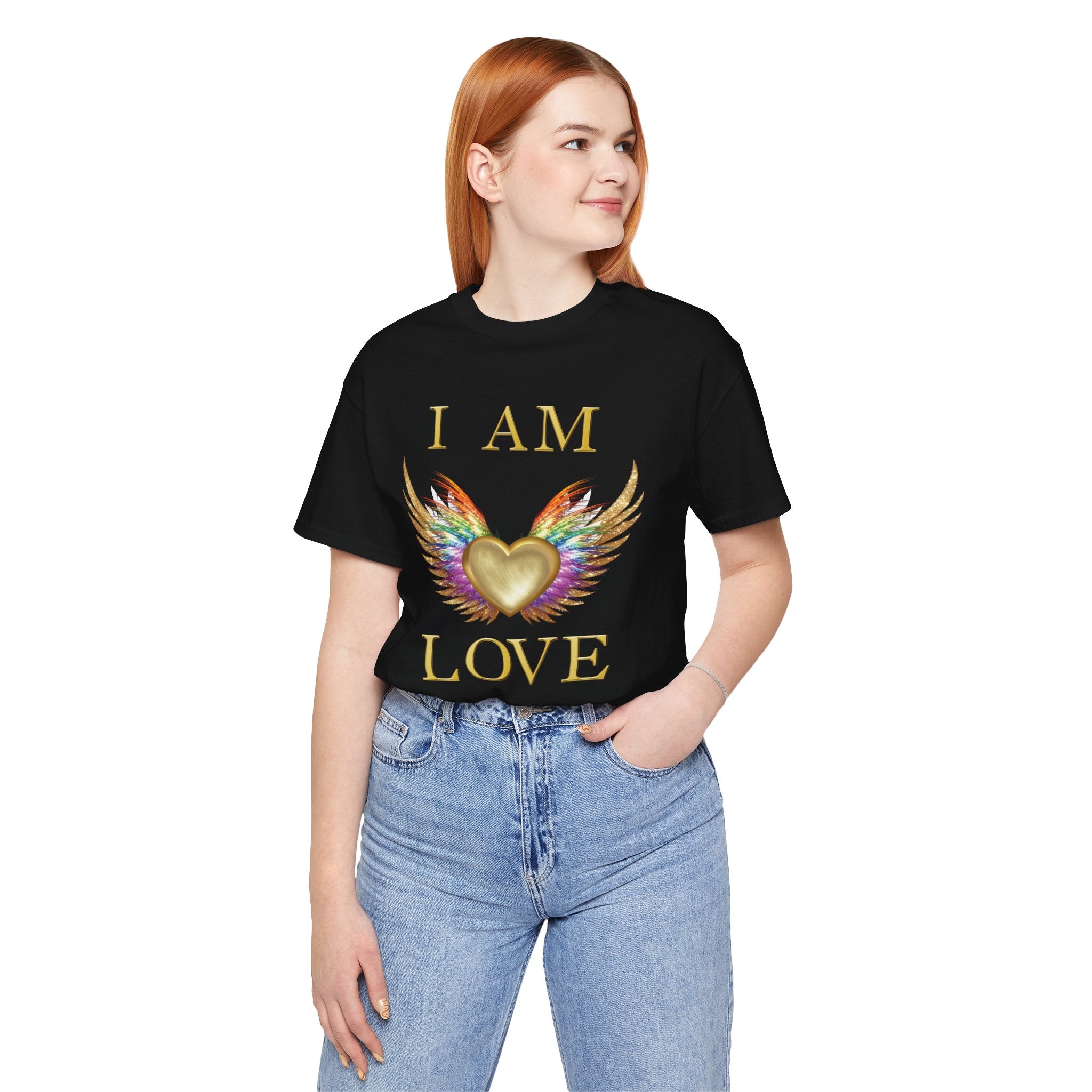 I am Love Angel Wings Short Sleeve Tee