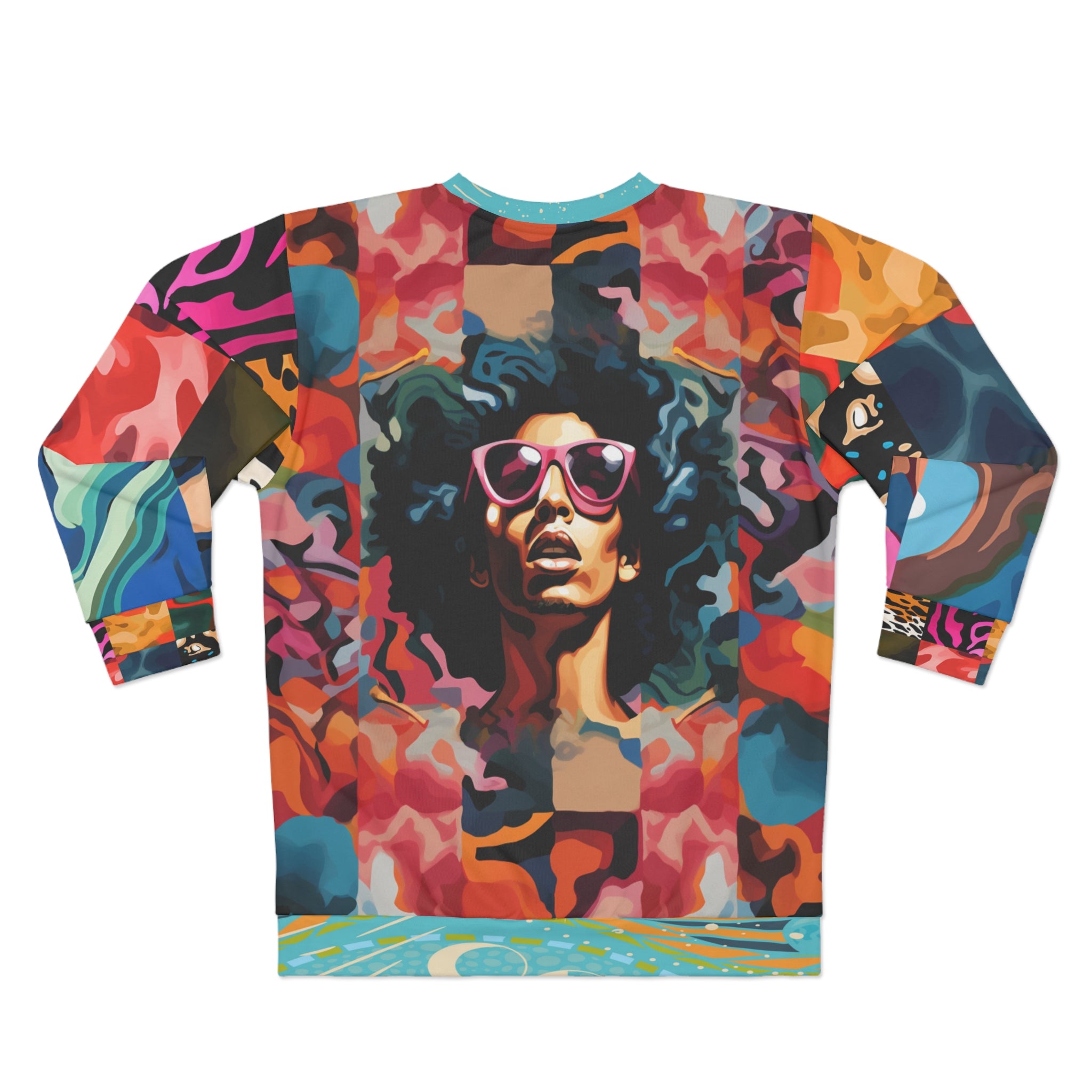 Black Jesus Pop Art Patchwork Unisex Sweatshirt