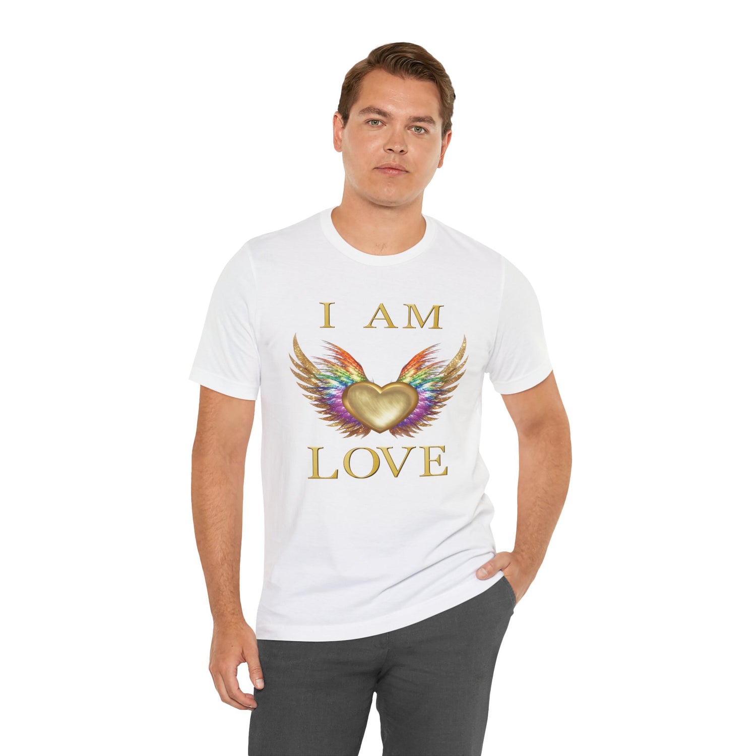 I am Love Angel Wings Short Sleeve Tee