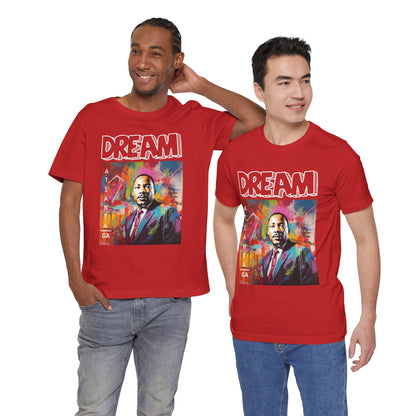 MLK Jr Dream Graffiti Art Unisex Short Sleeve Tee