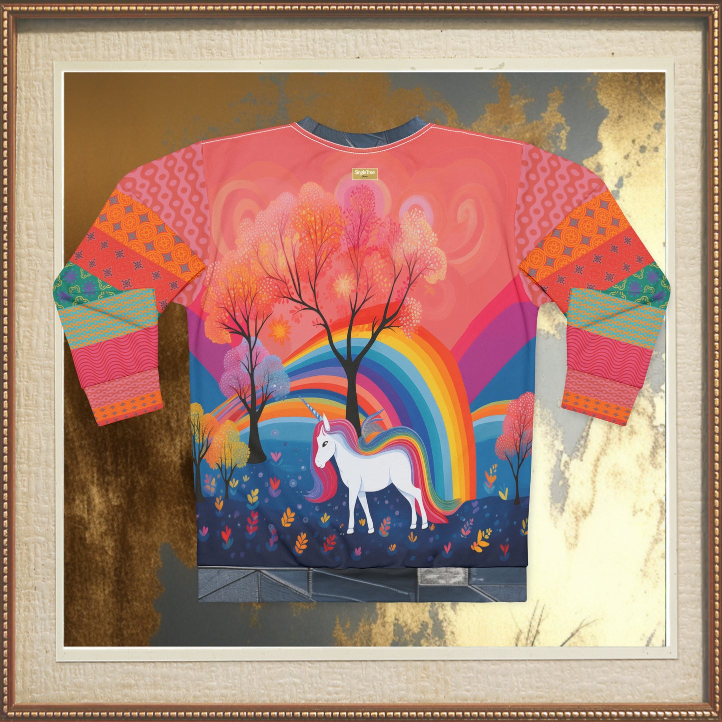 Coming Up Unicorns Rainbow Print Unisex Sweatshirt