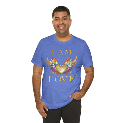 I am Love Angel Wings Short Sleeve Tee