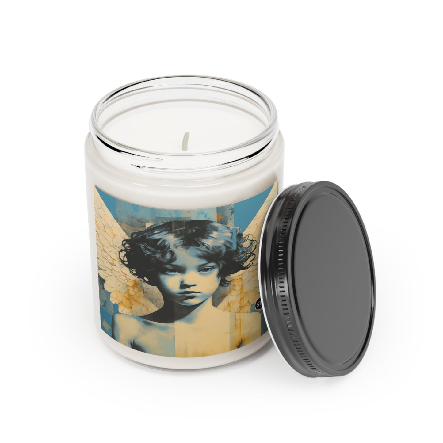 Angel Boy Hand-Poured Vegan Soy Scented Candle - Cinnamon, 9oz