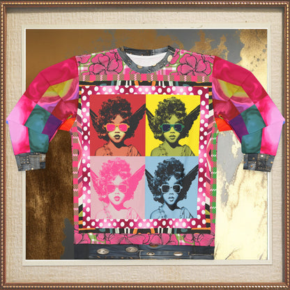 Pop Art Cherub Diva Quadriptych Unisex Sweatshirt (Gold Label)