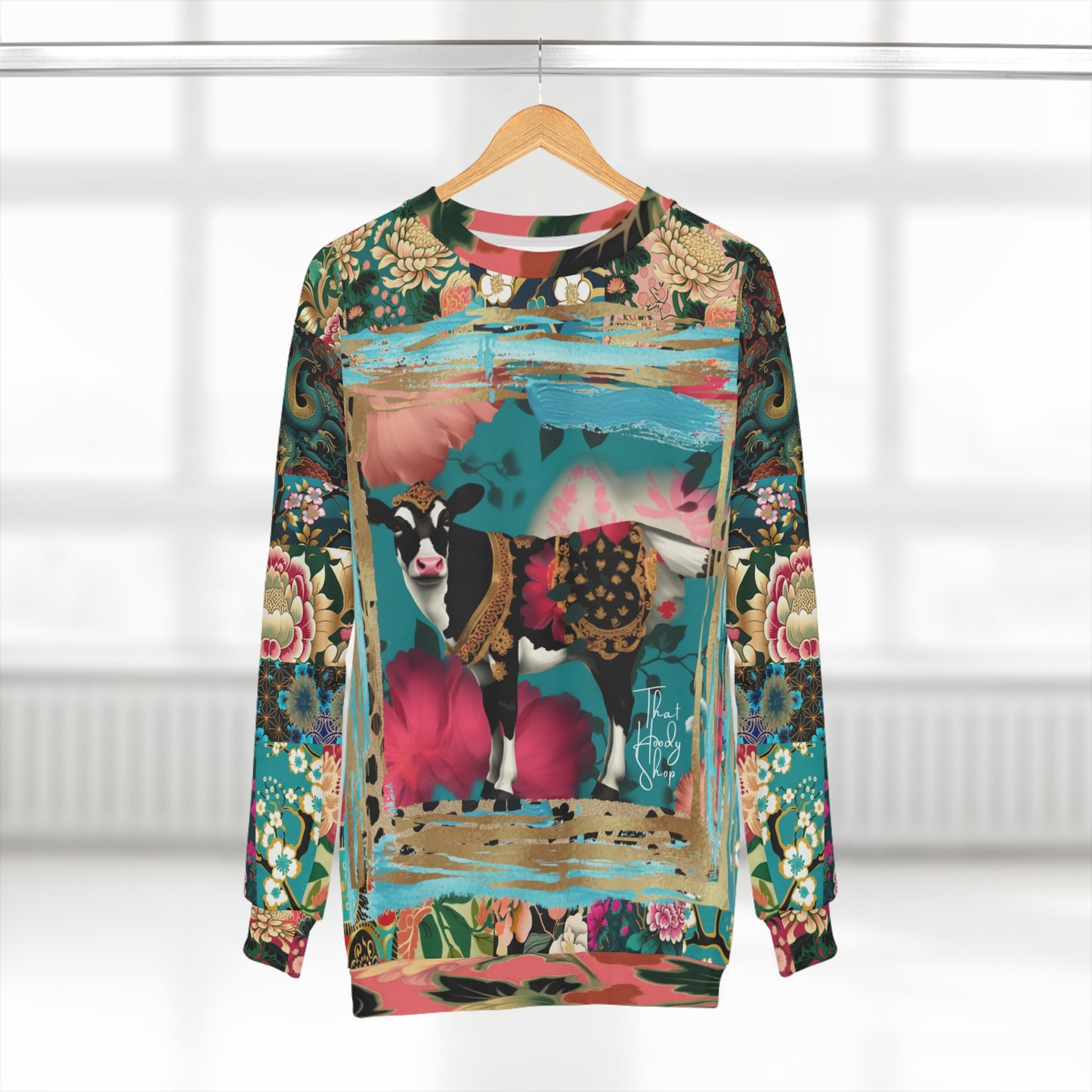 Sacred Chinese Cow Animal Print Unisex Sweatshirt