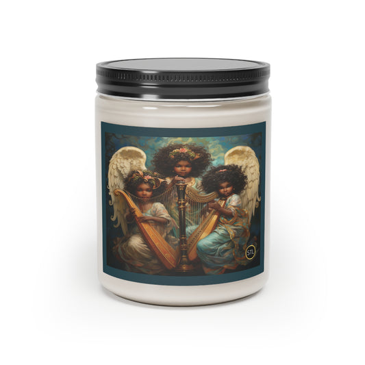 Black Angel Trio Hand-Poured Vegan Soy Scented Candle - Cinnamon, 9oz