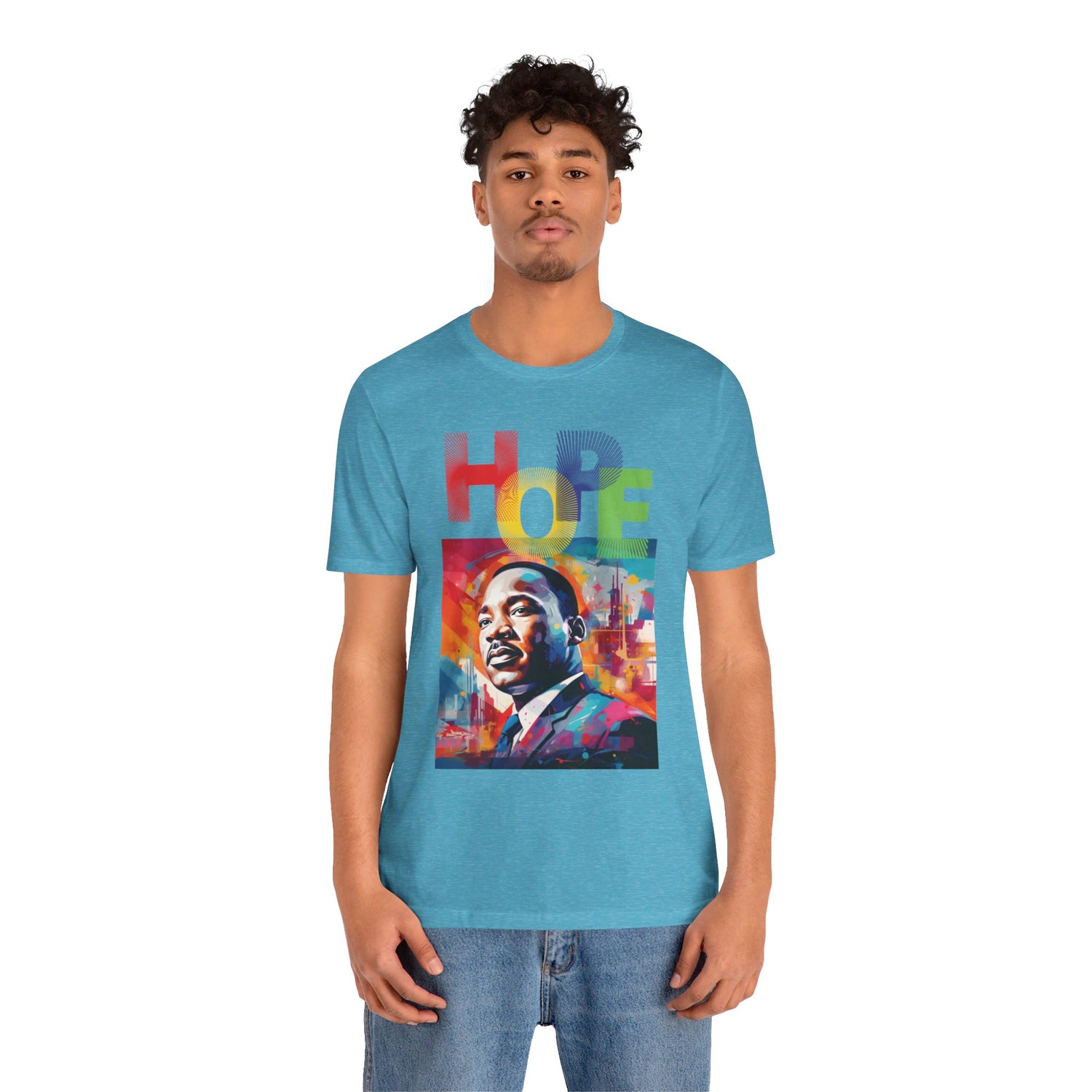 MLK Jr Hope Graffiti Art Unisex Short Sleeve Tee