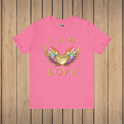 I am Love Angel Wings Short Sleeve Tee