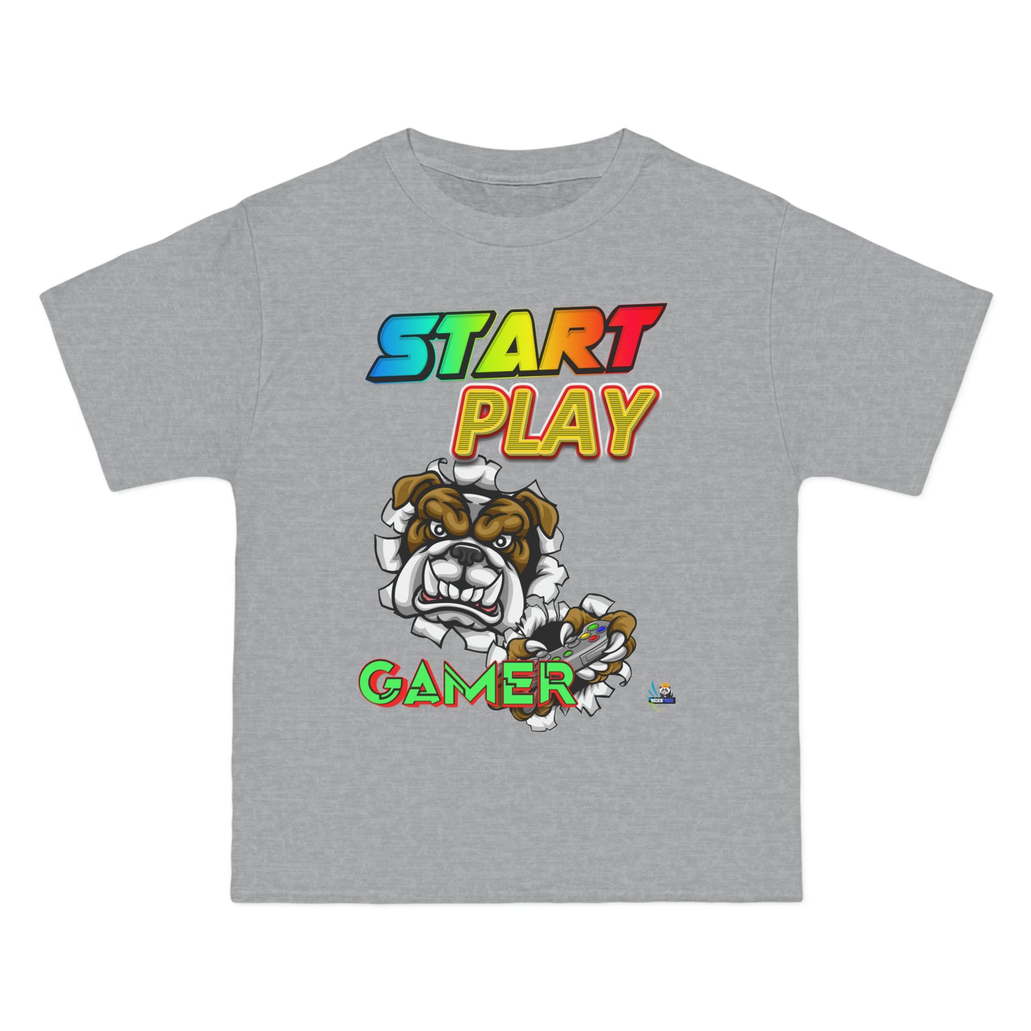 Camiseta para juegos unisex de peso pesado Start Play Bulldog Edition