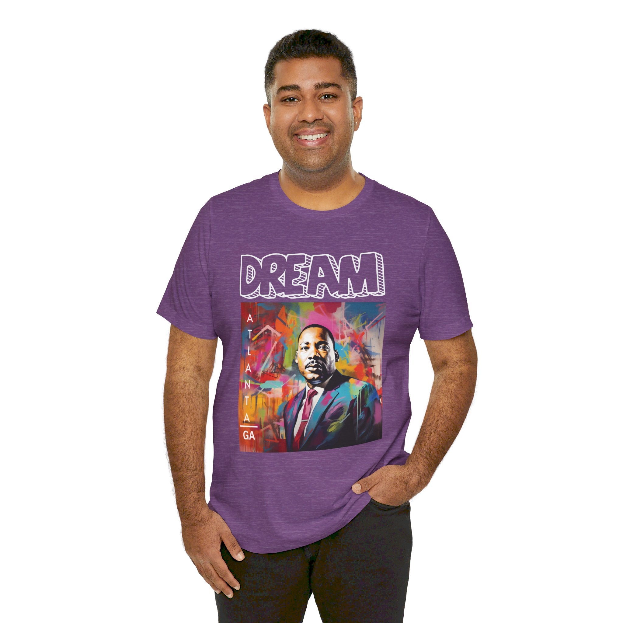 MLK Jr Dream Graffiti Art Unisex Short Sleeve Tee