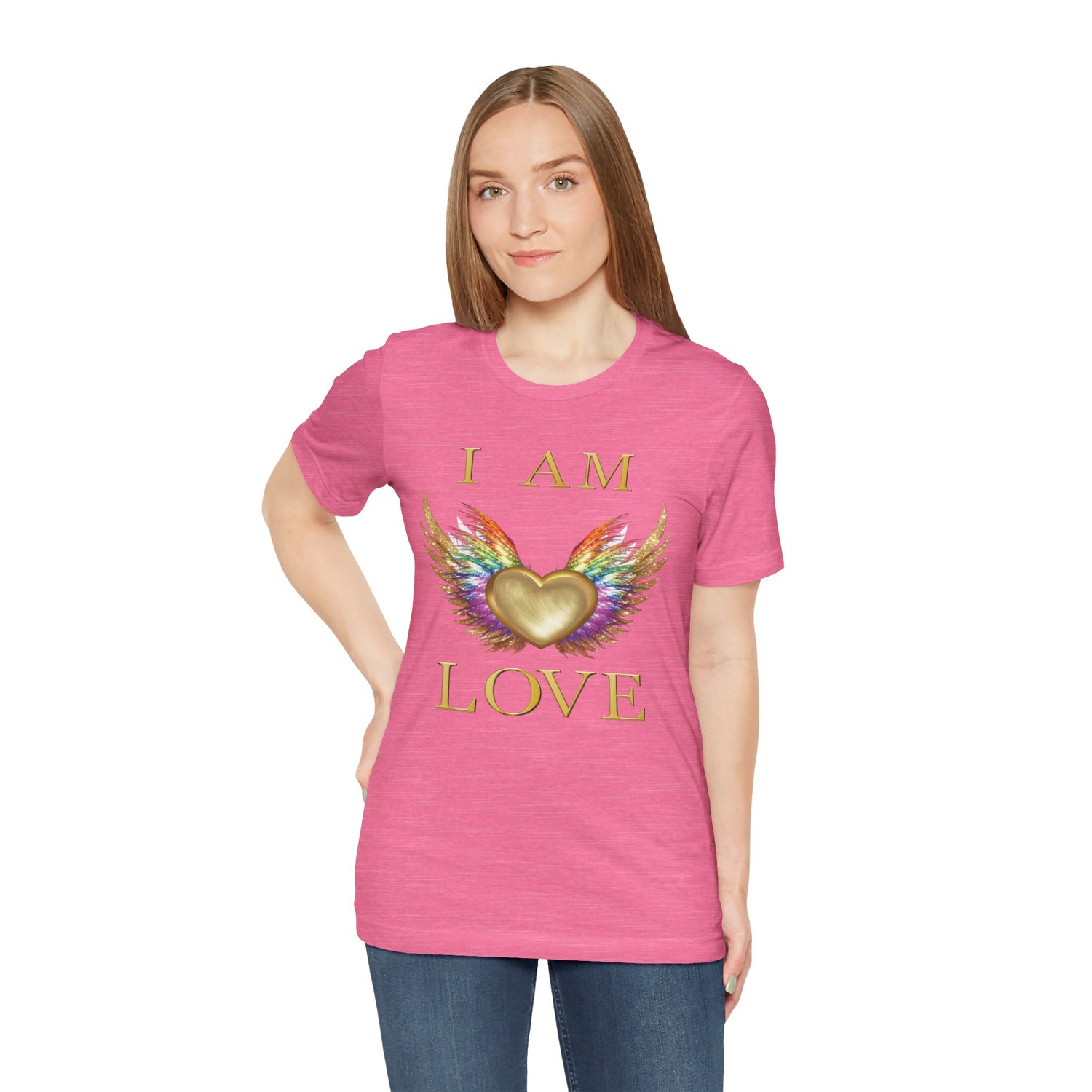 I am Love Angel Wings Short Sleeve Tee