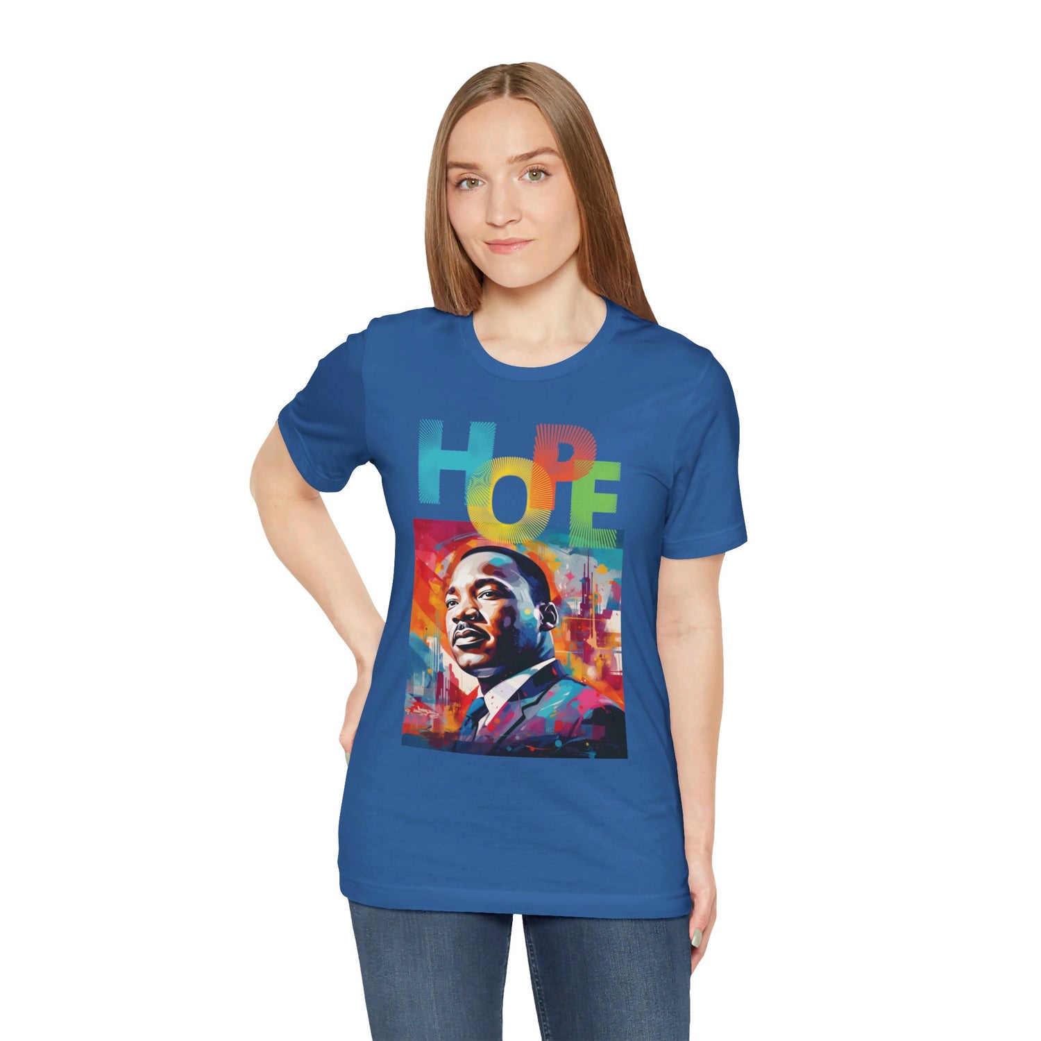 MLK Jr Hope Graffiti Art Unisex Short Sleeve Tee