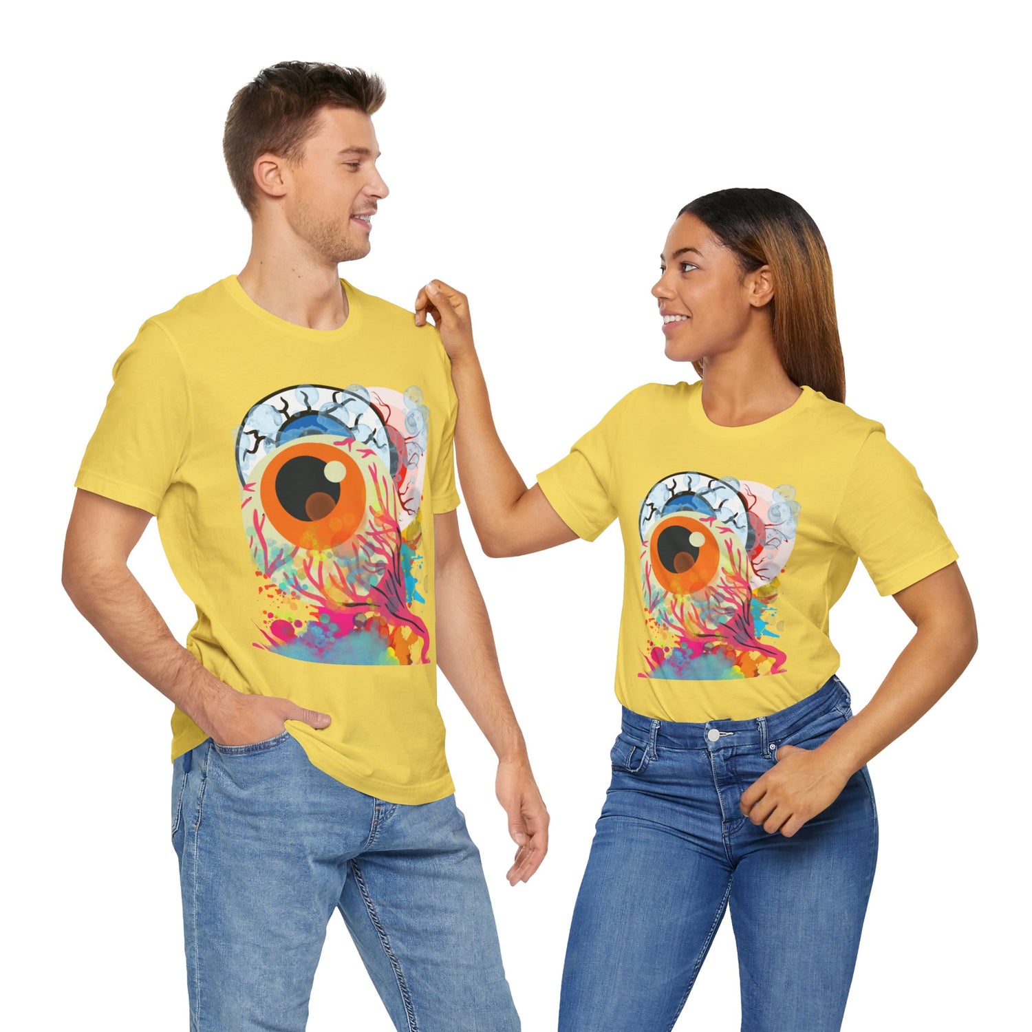 Eyes in Abstract Unisex Short Sleeve Tee