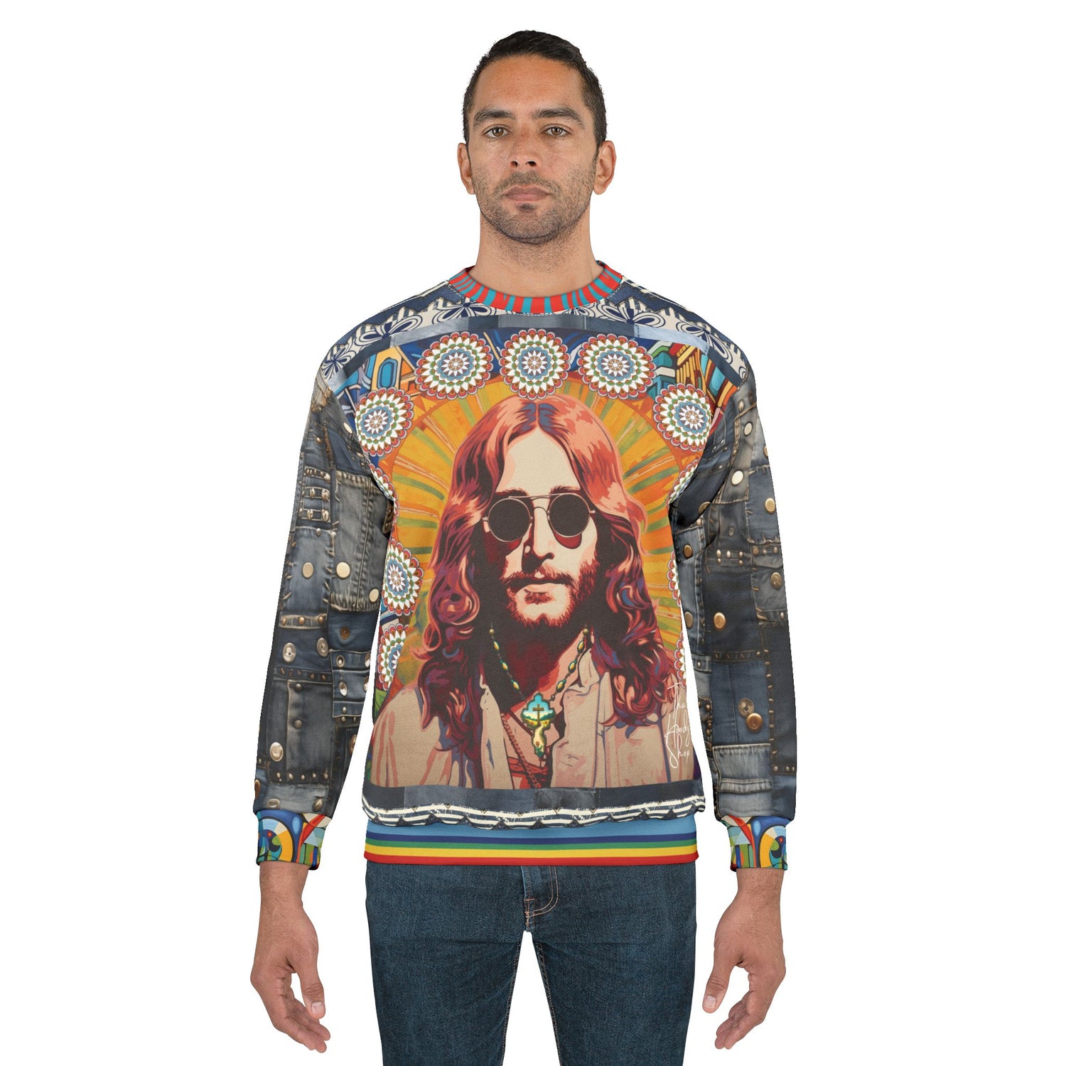 Jesus of Nazareth Retro 70s Edition Unisex Sweatshirt (Gold Label)