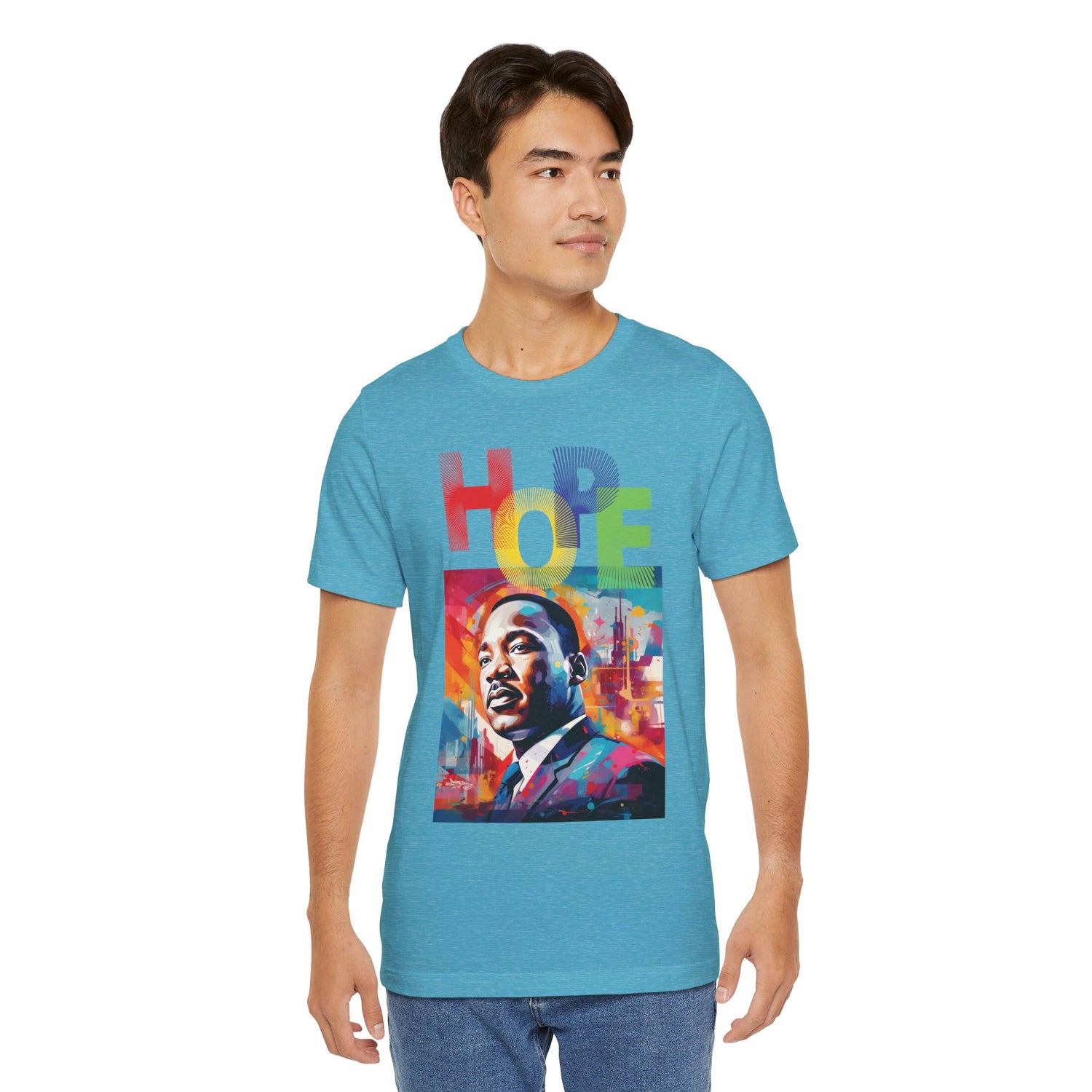 MLK Jr Hope Graffiti Art Unisex Short Sleeve Tee