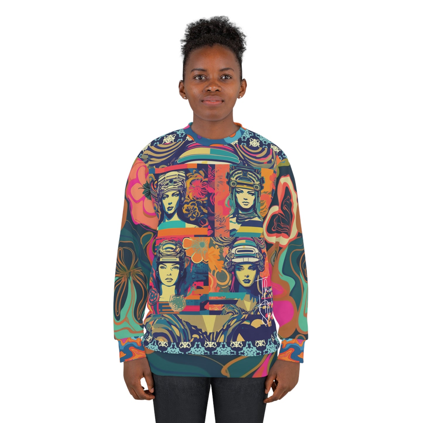 Girl in Future Machina Quarters Unisex Sweatshirt