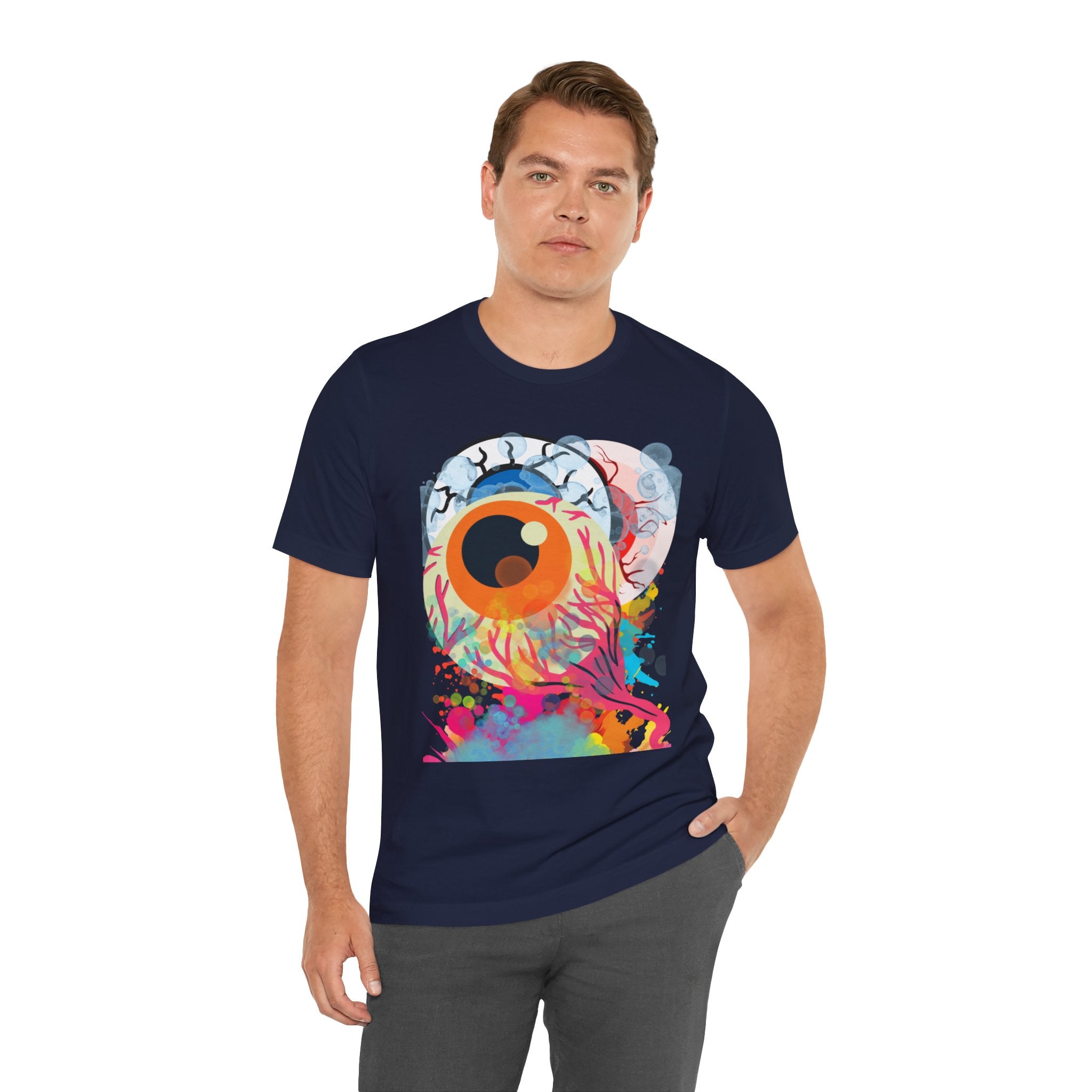 Eyes in Abstract Unisex Short Sleeve Tee