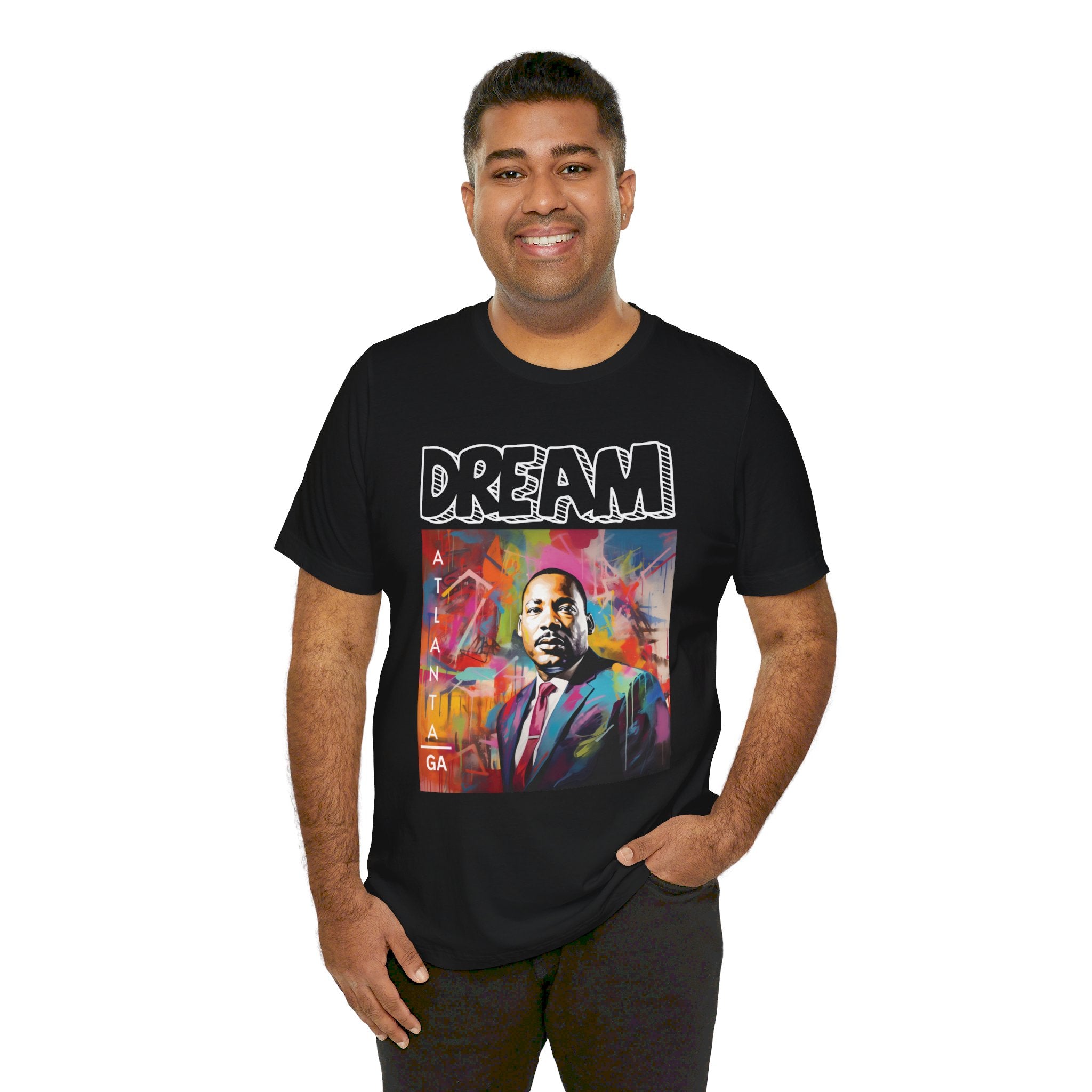 MLK Jr Dream Graffiti Art Unisex Short Sleeve Tee