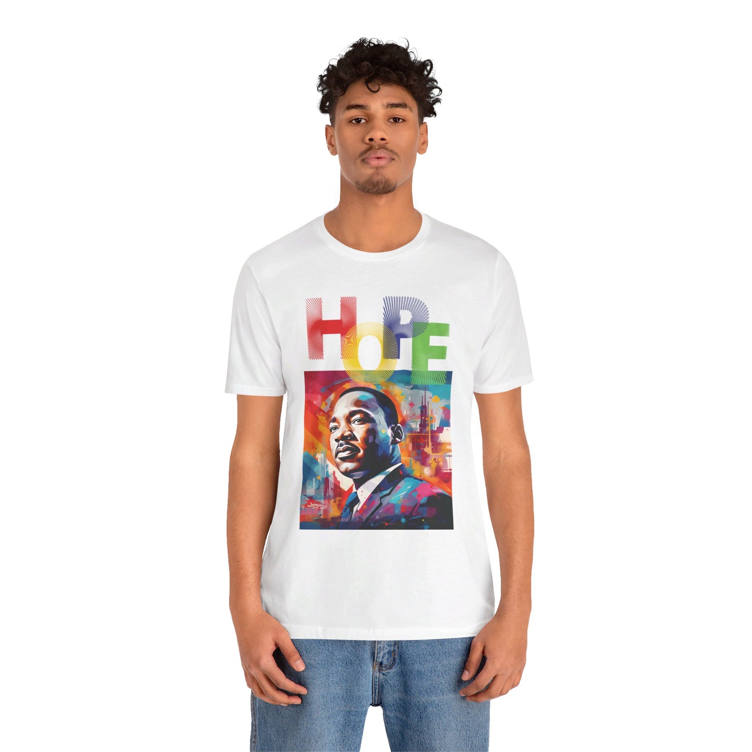 MLK Jr Hope Graffiti Art Unisex Short Sleeve Tee