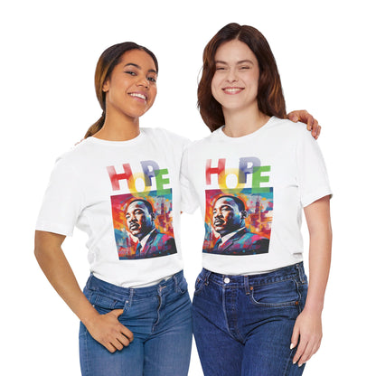 MLK Jr Hope Graffiti Art Unisex Short Sleeve Tee