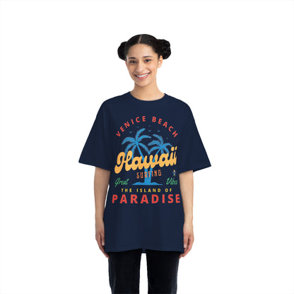 Waikiki Hawaii Surfing Unisex Heavyweight Tee