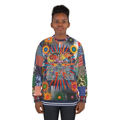 Color Revolution Denim Patchwork Unisex Sweatshirt (Gold Label)