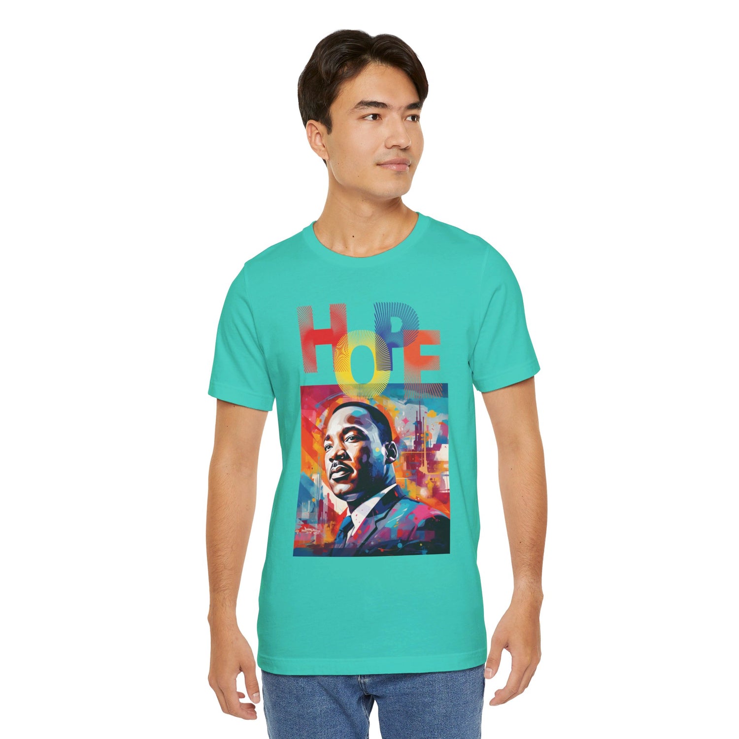 MLK Jr Hope Graffiti Art Unisex Short Sleeve Tee