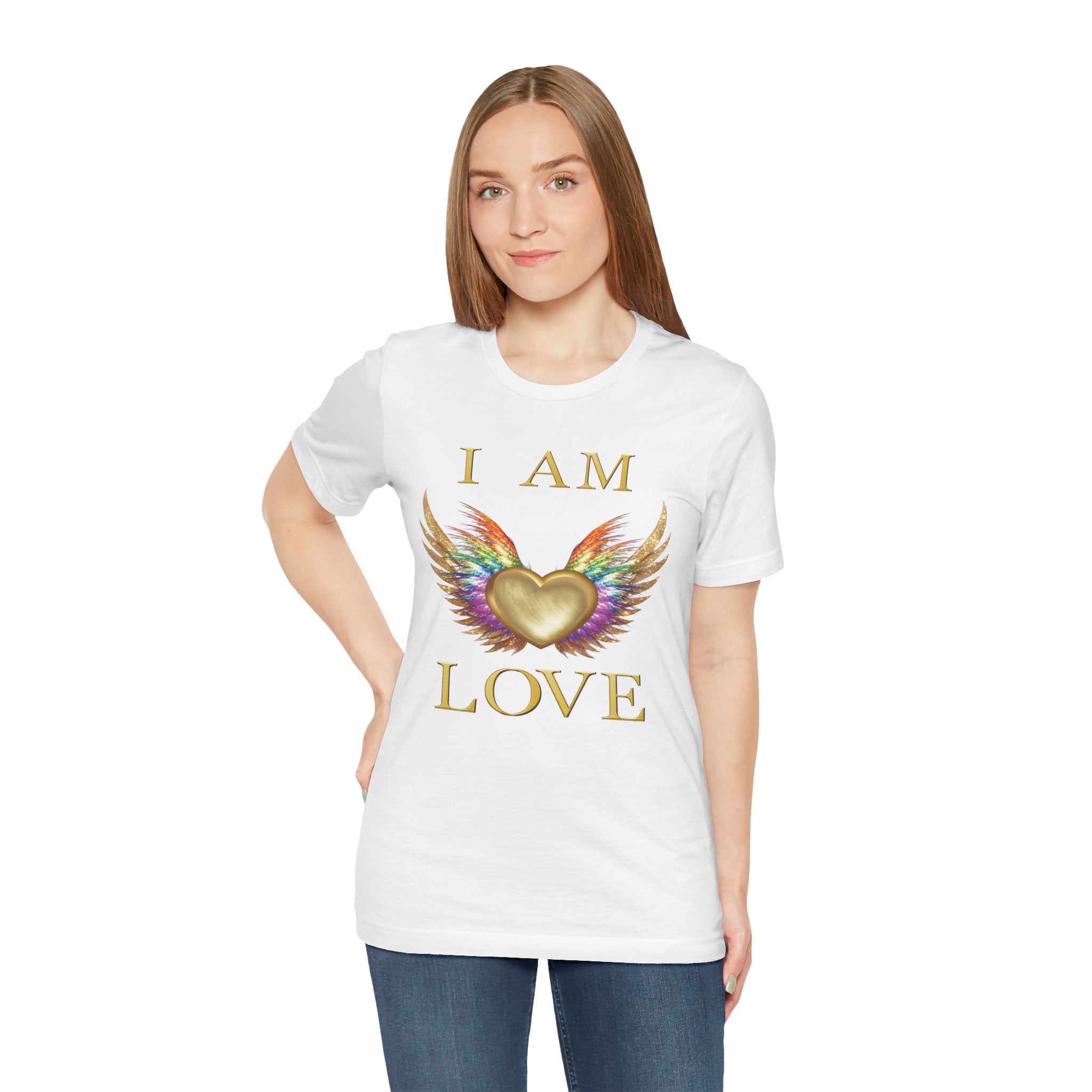 I am Love Angel Wings Short Sleeve Tee