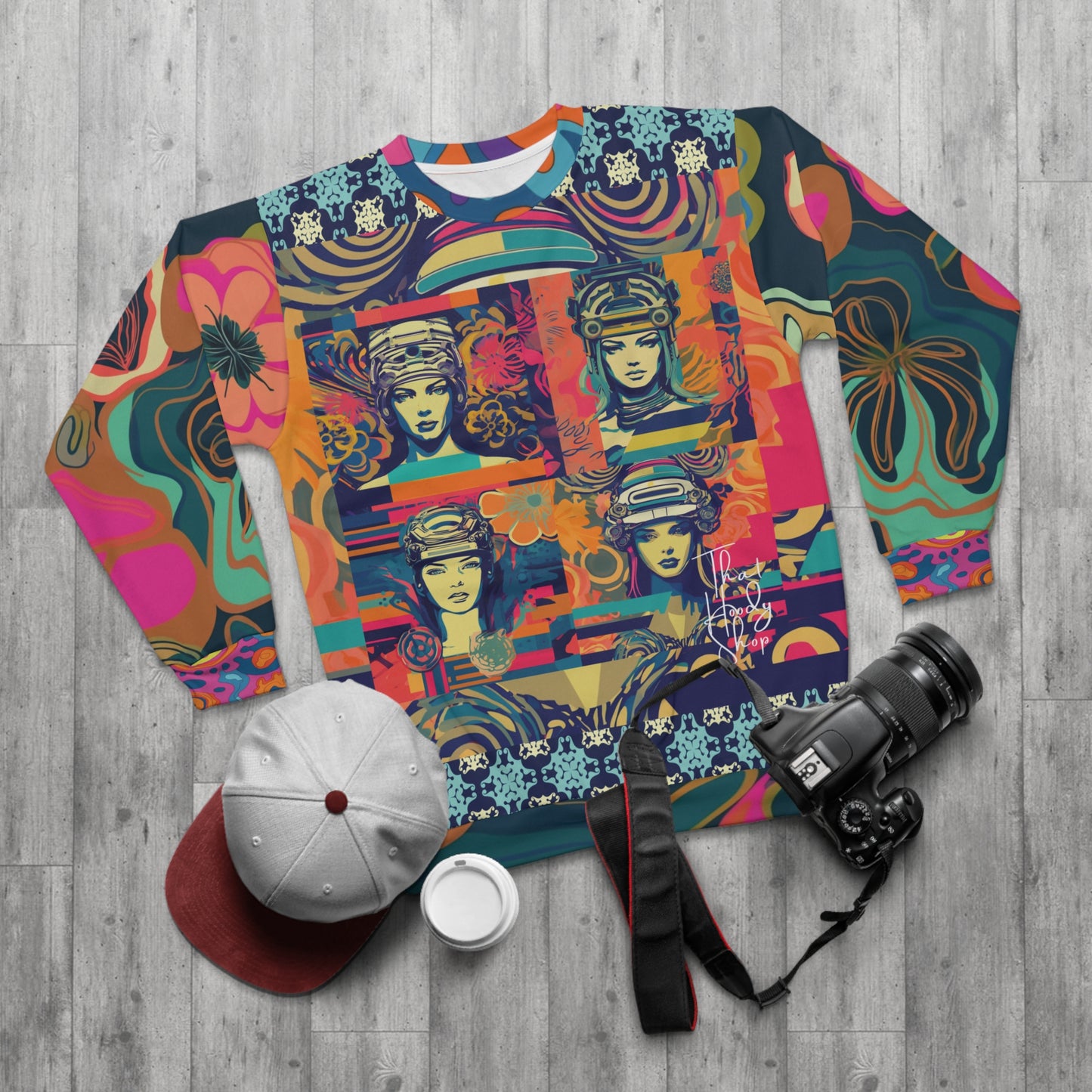 Girl in Future Machina Quarters Unisex Sweatshirt