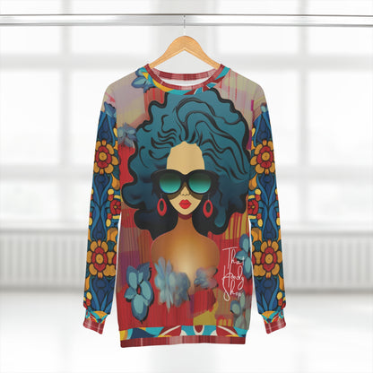 Cool Chick Rojo Hispano Pop Art Sudadera Unisex