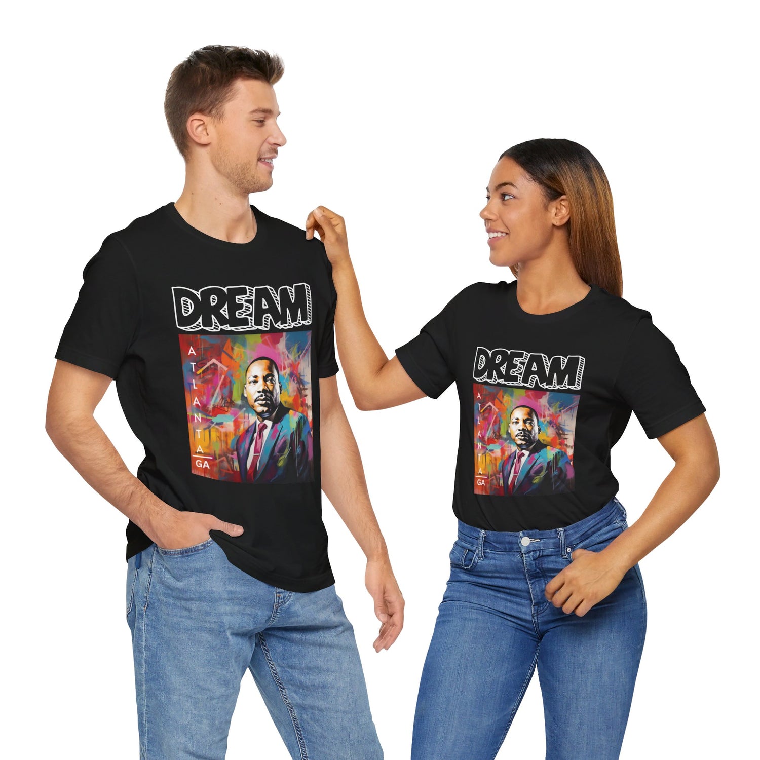 MLK Jr Dream Graffiti Art Unisex Short Sleeve Tee