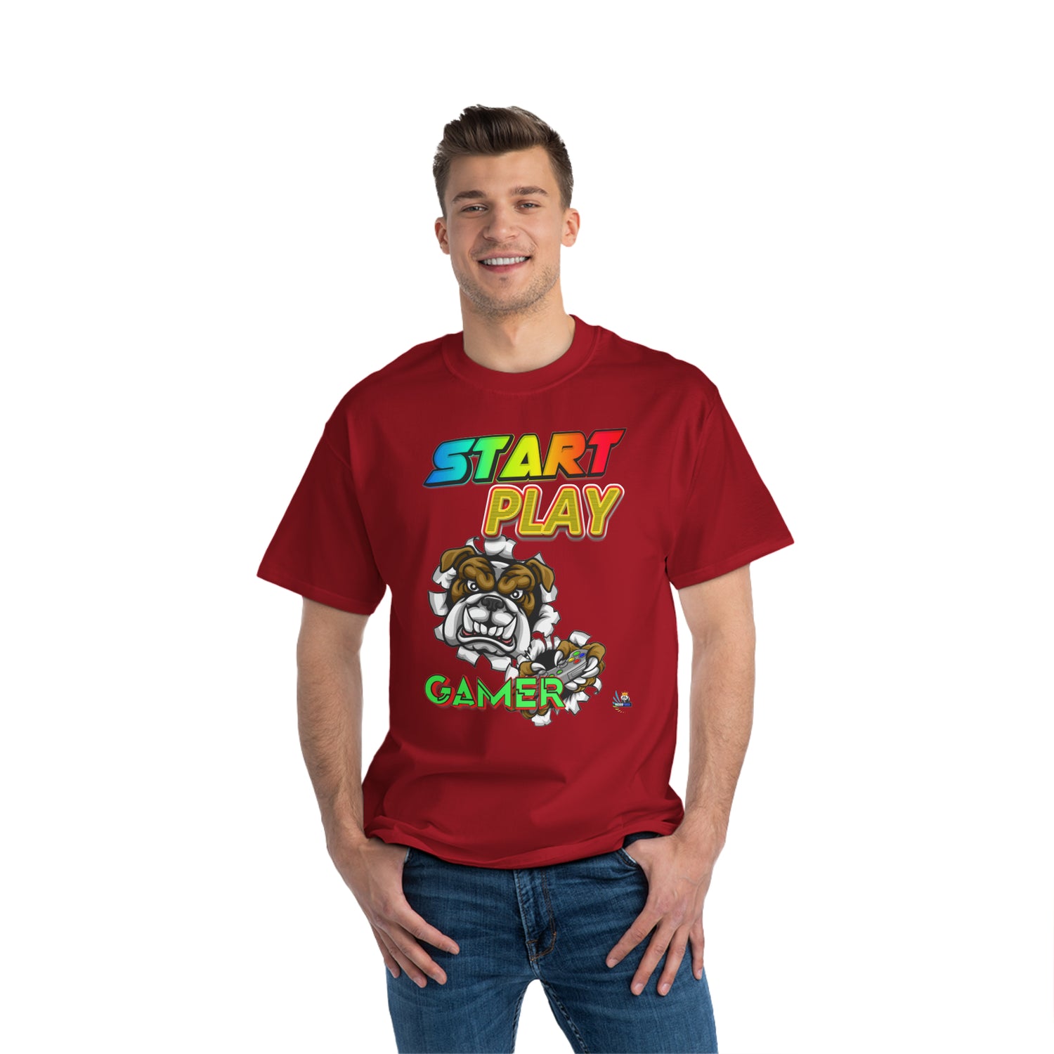 Start Play Bulldog Edition Heavyweight Unisex Gaming Tee