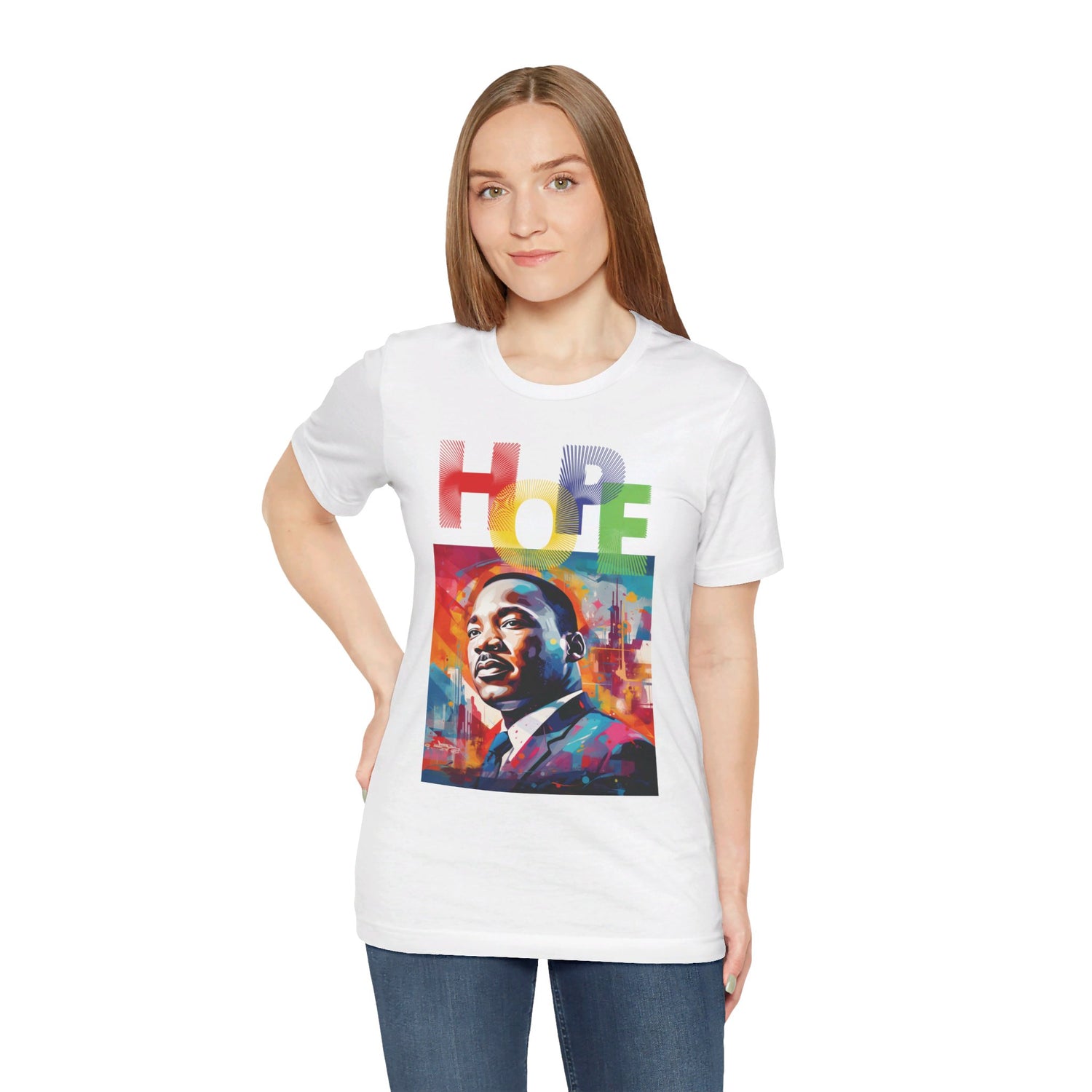 MLK Jr Hope Graffiti Art Unisex Short Sleeve Tee