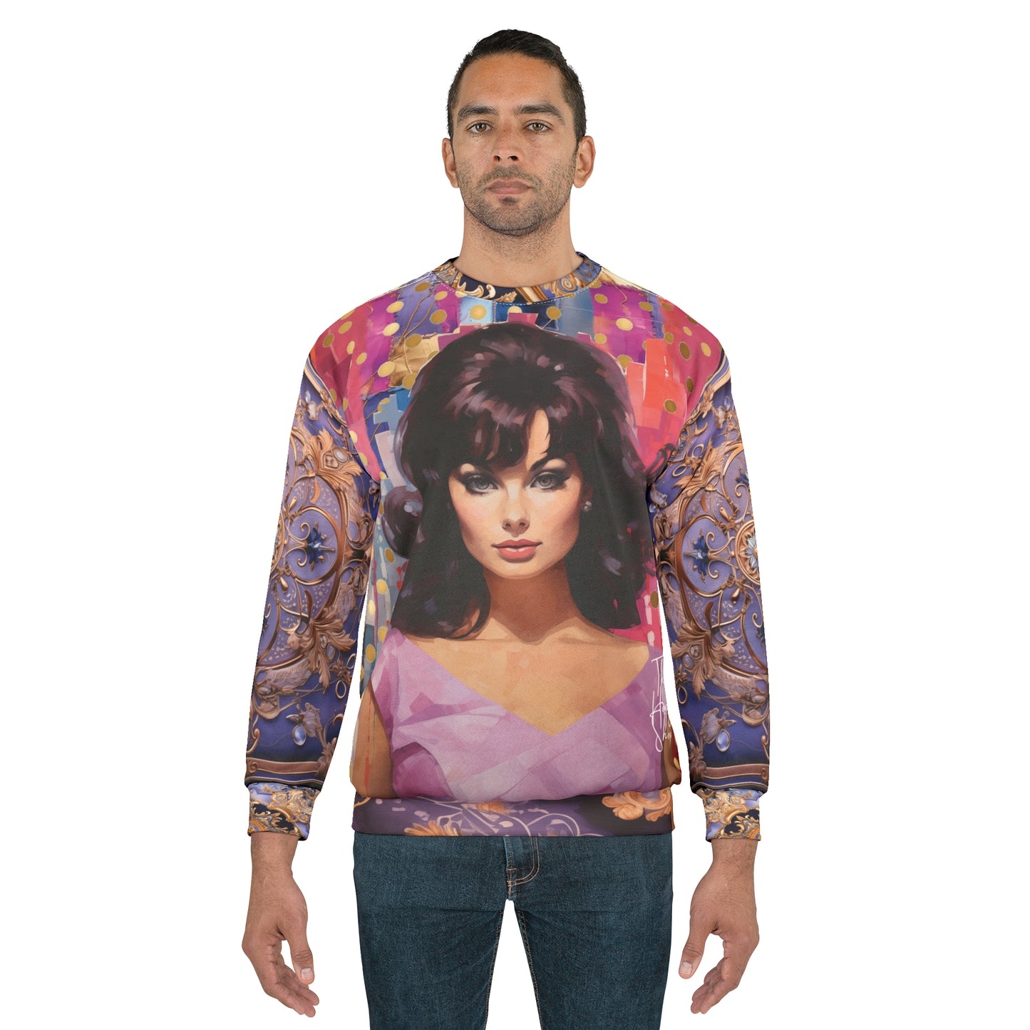 Girl in Lavender Unisex Sweatshirt