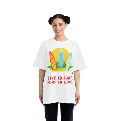 Camiseta pesada Live to Surf