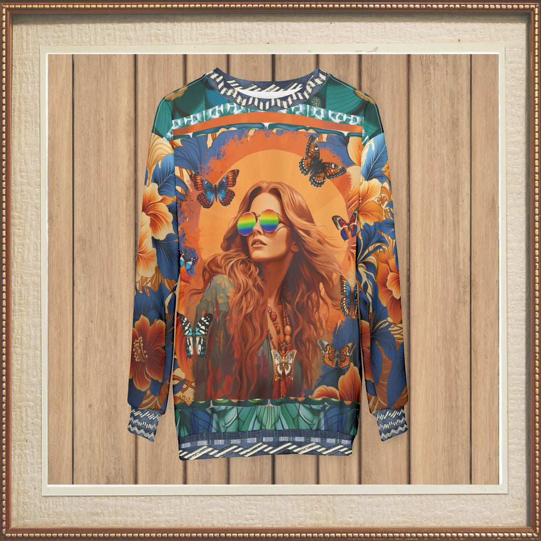 California Dreaming - Hippie Girl Unisex Sweatshirt (Gold Label)