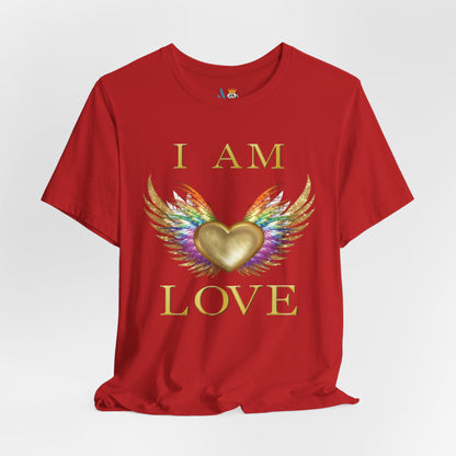 I am Love Angel Wings Short Sleeve Tee